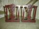 Awesome Antique Bradley & Hubbard English Rose Chippendale Chairback Bookends Other photo 1