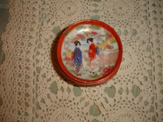 Great Antique Chinese Famille Rose Porcelain Butter Pats Set Of 6. . . . .  L@@k photo