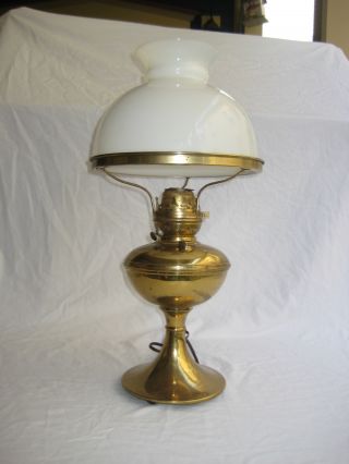 Table Lamp (oil Lamp Converted To Electric) photo