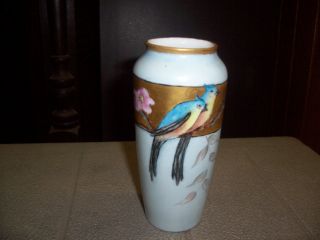 Vintage C.  T Altwasser 7 Inch Vase Hand Painted Good Condition Great Color photo