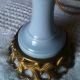 Old Porcelain And Brass Lamp Blue Lamps photo 3