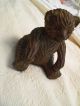 Antique Primitive Carved Wood Wooden Teddy Bear Paper Mache Mold Figurine Figure Carved Figures photo 3