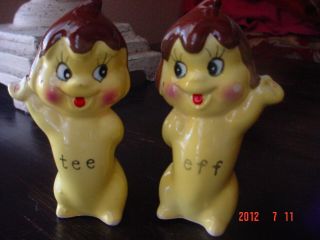 Vintage Elves Eff And Tee Salt And Pepper Shakers photo