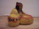 Vintage 1950s Native American Indian Squaw & Basket Figurine Trinket Dish Unique Figurines photo 1