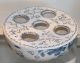 Unusual Mottahedeh Vista Alegra Porcelain Blue & White Pottery Flower Frog Nr Bowls photo 1