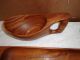 Vintage Handled Hand Carved Teak Wood Serving Tray & Handled Bowl & Spice Bowl Trays photo 1