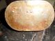 Antique Oval Tin Tole Painted Lunch Box Can - Mustard Color With Bird And Stars Primitives photo 2