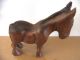 Vintage Hand Carved Folk Art Missouri Mule Figure/ Toy Carved Figures photo 2