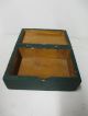 Vintage Wooden Green Hinged Box & Cover Boxes photo 1