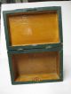 Vintage Wooden Green Hinged Box & Cover Boxes photo 5