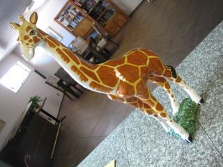 Antique Italian Giraffe Figurine Large photo