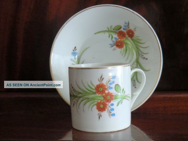 Russian Porcelan,  Priwat Factory & Popow,  Period 1811 - 50,  Sig.  Ap,  N 8,  Vf. Cups & Saucers photo