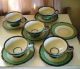 Vintage Johann Seltmann Vohenstrauss Bavaria Cups And Saucers Green Black White Cups & Saucers photo 1