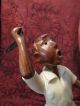 ~ Vintage Romer Wood Carved Tennis Player ~ Italy ~ Collectible ~ Tennis ~ Carved Figures photo 2