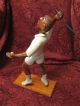 ~ Vintage Romer Wood Carved Tennis Player ~ Italy ~ Collectible ~ Tennis ~ Carved Figures photo 4