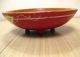 Antique Primitive Red Painted Woodenware Nut Bowl 1920s? - Holds Nutracker & Picks Bowls photo 5