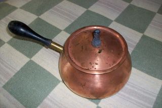 Old Solid Copper Douro B&m Fondue Pot Rare Antique Vintage Portugal Made W/lid $ photo
