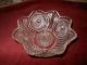 Antique Pattern Glass Daisy Wheat Scalloped Edge Serving Bowl Has Air Bubbles Bowls photo 7