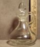 Hand Blown Glass Six Ounce Smooth Sided Cruet Pour Bottle Loop Handle & Stopper Bottles photo 9