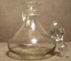 Hand Blown Glass Six Ounce Smooth Sided Cruet Pour Bottle Loop Handle & Stopper Bottles photo 5