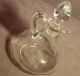 Hand Blown Glass Six Ounce Smooth Sided Cruet Pour Bottle Loop Handle & Stopper Bottles photo 7