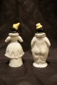 Pair Of 19teens German Porcelain Clown Perfume Bottles W Orig Cork Stoppers Figurines photo 2