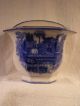 Antique English Large Flow - Blue & White Wall Hanging Planter Planters photo 1