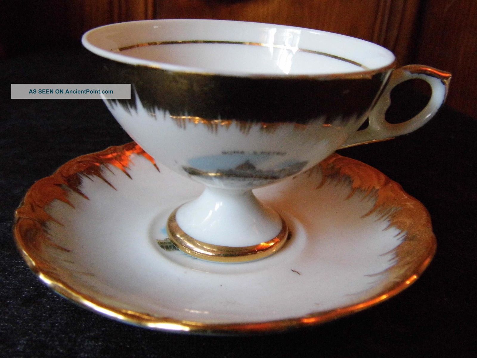 Vintage Bavaria Roma - S.  Pietro Porcelain Tea Cup And Saucer Set Cups & Saucers photo