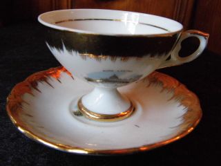 Vintage Bavaria Roma - S.  Pietro Porcelain Tea Cup And Saucer Set photo