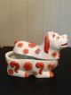 Asian Decorative Box - Dog Statut - White And Orange Porcelain Boxes photo 1