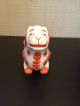 Asian Decorative Box - Dog Statut - White And Orange Porcelain Boxes photo 2