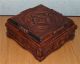 Rare Exclusive Casket Carving Wood Masonic For Jewelry Boxes photo 3
