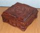 Rare Exclusive Casket Carving Wood Masonic For Jewelry Boxes photo 4