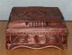 Rare Exclusive Casket Carving Wood Masonic For Jewelry Boxes photo 7