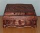 Rare Exclusive Casket Carving Wood Masonic For Jewelry Boxes photo 8