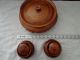 Vintage Hand Carved Teak Wood Bowl With Matching Wood Spice Bowls Ornate Carving Bowls photo 7