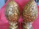Vintage Pair Of Large Gilt Pineapples Other photo 1