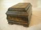 Vintage Faux Painted Box W/ Colonial Picture Top Great Lines Boxes photo 5