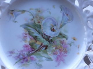Antique Lovely Lilly Plate With An Lattice Edge photo