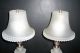Pr.  Art Deco Glass Table Lamps Satin Glass Shades Ready To Use Lamps photo 7