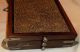 Antique Ship Captain ' S Mirror Tri - Fold Tooled Leather Lotus Blossom Nautical Mirrors photo 3