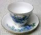 Vintage English Royal Vale Cup & Saucer By Ridgway Blue Forget - Me - Nots Cups & Saucers photo 1
