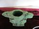 Aztec Jade Victorian Pen Holder 1870 - 1910 Green Color With Carving Figurines photo 3