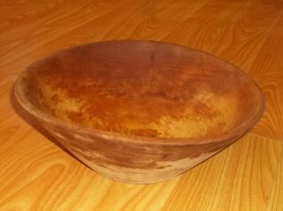 Vintage Wooden Dough/salad/mixing Bowl - Unmarked - Guc photo