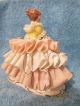 Vtg Dresden Art Made In Germany Ballerina Figurine Pink & White Lace ~crown W/ R Figurines photo 5