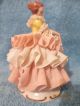 Vtg Dresden Art Made In Germany Ballerina Figurine Pink & White Lace ~crown W/ R Figurines photo 6