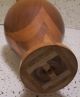 1968 Signed Lathe Turned Wood Lidded Decanter Shaped Vases Tall 15 Inches Other photo 9