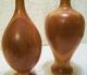 1968 Signed Lathe Turned Wood Lidded Decanter Shaped Vases Tall 15 Inches Other photo 10
