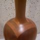 1968 Signed Lathe Turned Wood Lidded Decanter Shaped Vases Tall 15 Inches Other photo 1