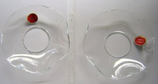 Pair Glass Candle Bobeche ' S - Made In Germany Stickers photo